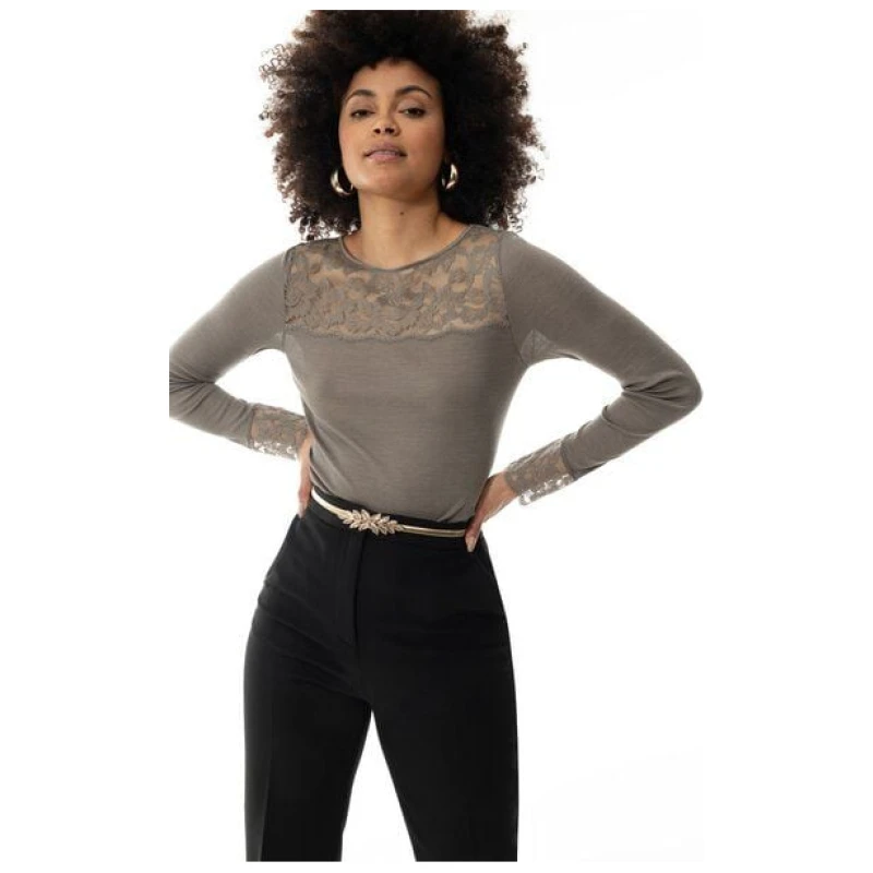Mey Damen langarm Shirt Serie "Wool Love" Merinowolle