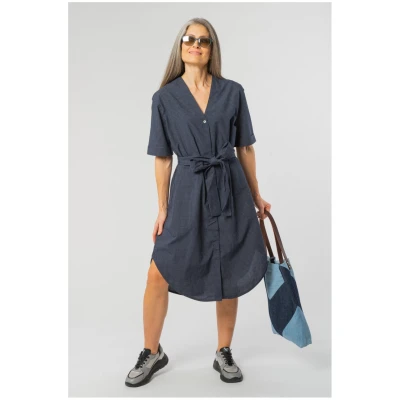 Midi Blusenkleid aus Bio Baumwolle, Baumwolle