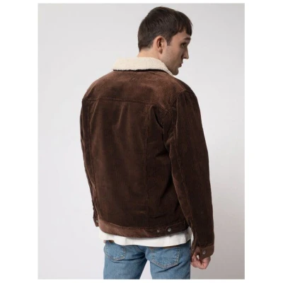 Nudie Jeans Jacke Bonny Cord Sherpa - Brown