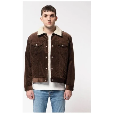 Nudie Jeans Jacke Bonny Cord Sherpa - Brown