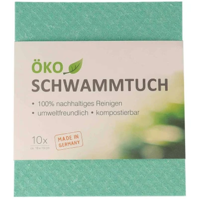 Öko Schwammtücher ohne Plastik im 10 er Pack - extra saugstark