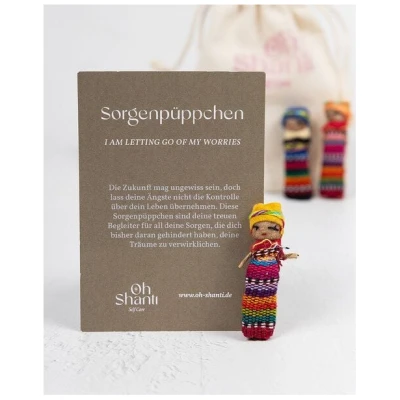 Oh Shanti Sorgenpüppchen im Baumwollbeutel (3 Stück)