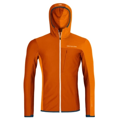 Ortovox - Fleece Light Grid Hooded Jacket - Fleecejacke Gr S rot