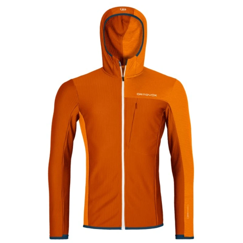 Ortovox - Fleece Light Grid Hooded Jacket - Fleecejacke Gr S rot