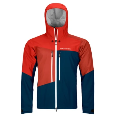 Ortovox - Westalpen 3L Jacket - Regenjacke Gr S blau/rot