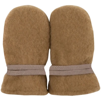 PURE PURE by Bauer Baby Handschuhe Fäustlinge Bio-Merinowolle Fleece ermine Gr. 0 (0-6 Monate)