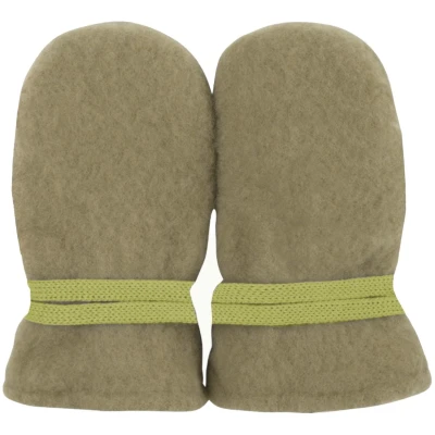 PURE PURE by Bauer Baby Handschuhe Fäustlinge Bio-Merinowolle Fleece moos Gr. 0 (0-6 Monate)