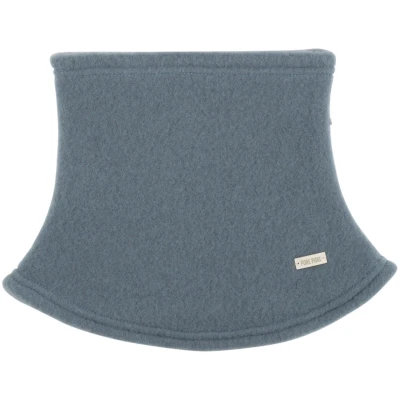 PURE PURE by Bauer Baby und Kinder Schlupfschal Bio-Merinowolle Fleece storm blue Gr. 1, Maße 21 x 20 cm