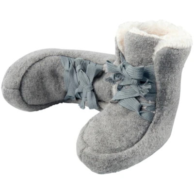 Pickapooh Baby Hausschuhe Babyschuhe Walk-Boots hellgrau Gr.1 (0-3 Monate)