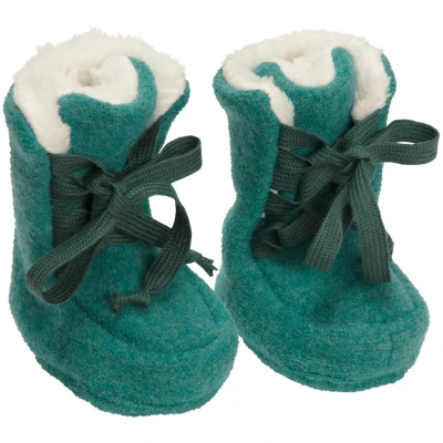 Pickapooh Baby Hausschuhe Babyschuhe Walk-Boots melange-grün Gr.1 (0-3 Monate)