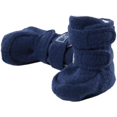 Pickapooh Baby Hausschuhe Walkpuschen dunkelblau Gr.1 (0-3 Monate)
