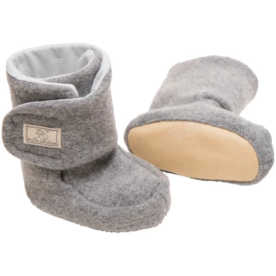 Pickapooh Baby Hausschuhe Walkpuschen hellgrau Gr.2 (3-6 Monate)