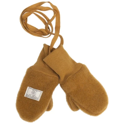 Pickapooh Baby und Kinder Fäustlinge Bio-Schurwolle caramel Gr.1 (bis 9 Monate)