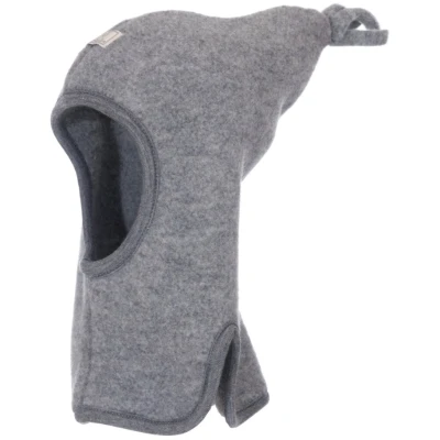 Pickapooh Baby und Kinder Schlupfmütze Bio-Schurwolle Fleece hellgrau Gr. 48
