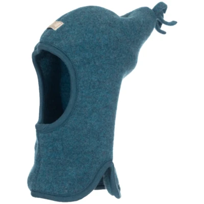 Pickapooh Baby und Kinder Schlupfmütze Bio-Schurwolle Fleece petrol Gr.48