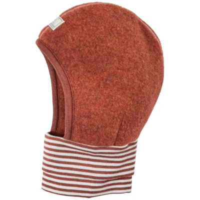 Pickapooh Baby und Kinder Schlupfmütze Wolle Seide Fleece red wood Gr.48