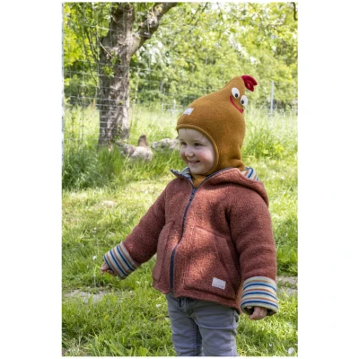 Pickapooh Baby und Kinder Schlupfmütze mit Zipfel Bio-Schurwolle caramel Gr. 48