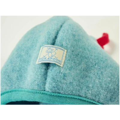 Pickapooh Baby und Kinder Schlupfmütze mit Zipfel Bio-Schurwolle sea green Gr.48