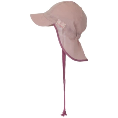 Pickapooh Kinder Mütze mit Nackenschutz Musselin mauve Gr.46