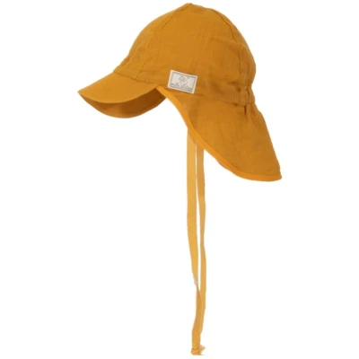 Pickapooh Kinder Mütze mit Nackenschutz Musselin sunflower Gr.46