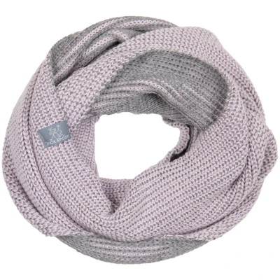 Pickapooh Kinder Schlauchschal Bio-Merinowolle rosa-grau Gr.1