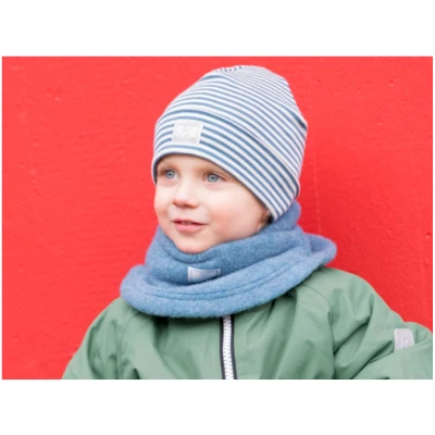 Pickapooh Kinder Schlupfschal Bio-Schurwolle Fleece jeans Gr. 1 (1 bis 2 Jahre)