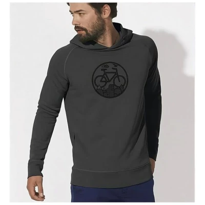 Picopoc Fahrrad / Bike Hoodie / Kapuzenpullover in Grau & Schwarz (dicke Qualität)