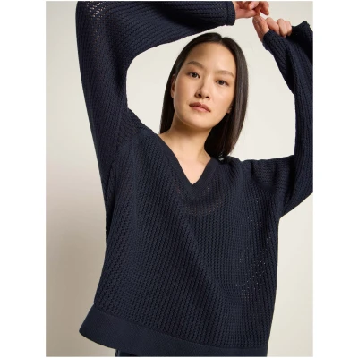 Pullover mit Netzstruktur (GOTS)
