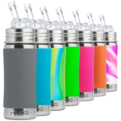 Purakiki Trinkhalmflasche 300ml "Grün"