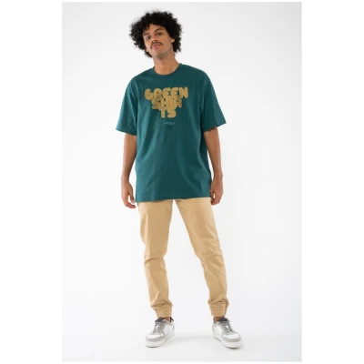 Retro Green Shirts Männer T-Shirt, Baumwolle