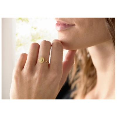 Ring "Zweig", gold 52