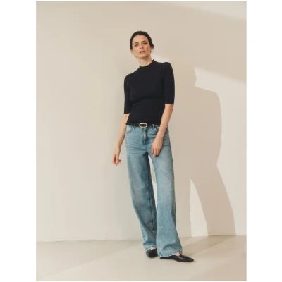 Rippenpullover Halbarm (GOTS)