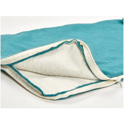 Schlafsack Baby mit Arm Bio-Merinowolle karibik Gr. 62/68