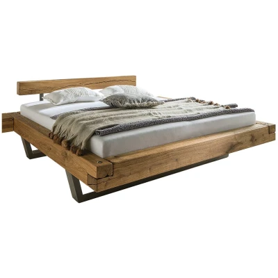Schwebe-Balkenbett "Madea" | Massivholzbetten | 180x220 cm | Wildeiche