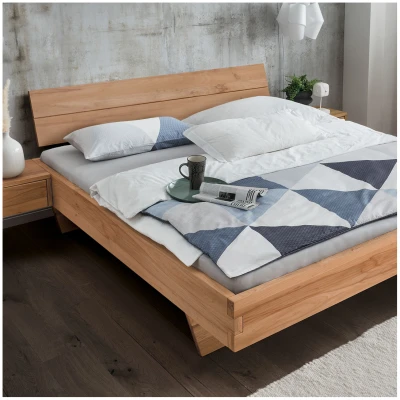 Schwebebett "Belluno" | Massivholzbetten | 180x220 cm | Kernbuche