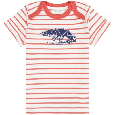 Sense Organics Baby T-Shirt rot-gestreift Gr.50/56 (0-3 Jahre)