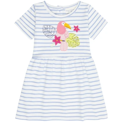 Sense Organics Baby und Kinder Kleid hellblau-gestreift Gr.62/68 (3-6 Monate)