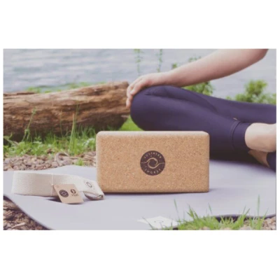 Southern Shores Rutschfester Yogablock aus natürlichem Kork