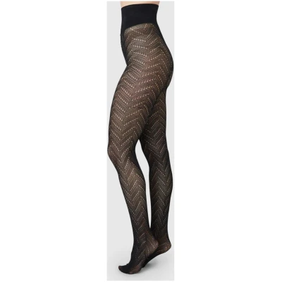 Strumpfhose Ina Pointelle Schwarz