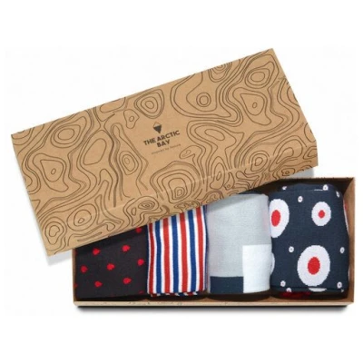 The Arctic Bay Socken 4er-Pack aus Bio-Baumwolle - Eldur Edition - Doppelfadig, Nachhaltig & Fair Hergestellt