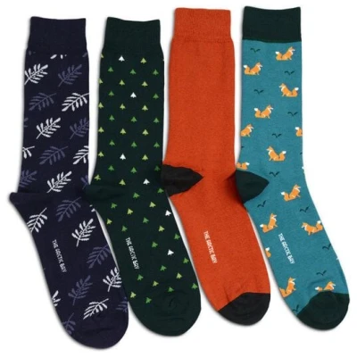 The Arctic Bay Socken 4er-Pack aus Bio-Baumwolle - Shinrin Edition - Doppelfadig, Nachhaltig & Fair Hergestellt
