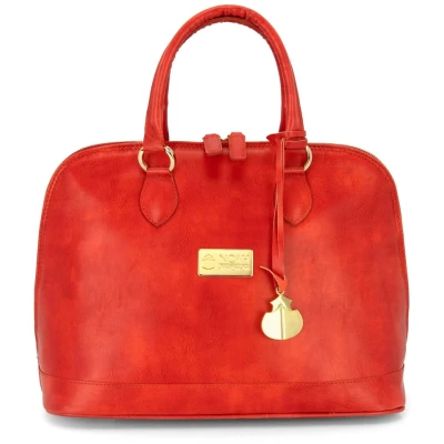 Vegane Handtasche Capri, Farbe: Orangerot