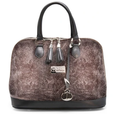 Vegane Handtasche Capri Samt, Farbe: Grau