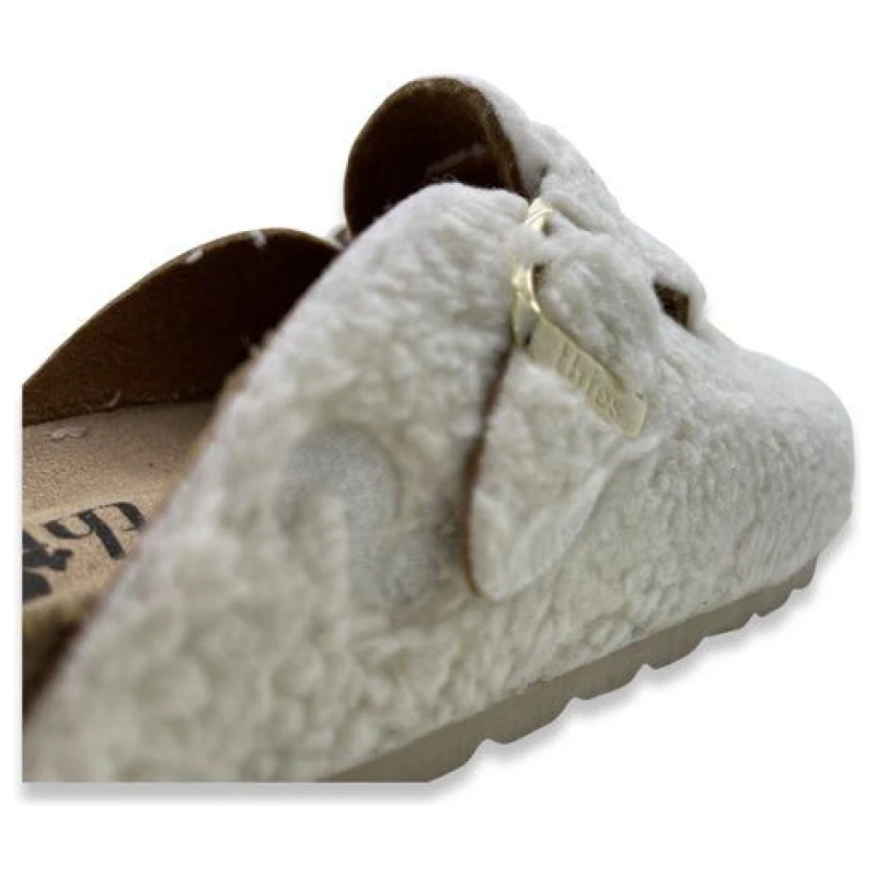 Veganer "thies ® Eco Teddy Clog" aus rec. PET & Biobaumwolle