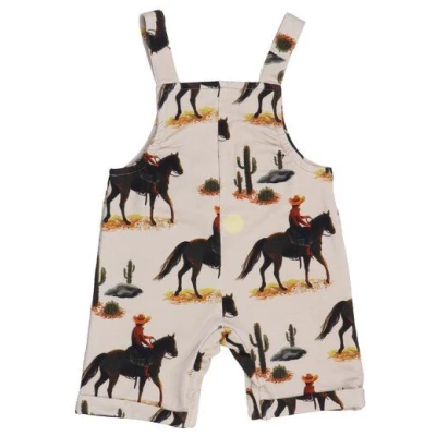 Walkiddy Bio-Baumwoll-Strampler 'The Cowboy' - Beige & Armlos - Nachhaltig & Kids-Friendly - GOTS zertifiziert
