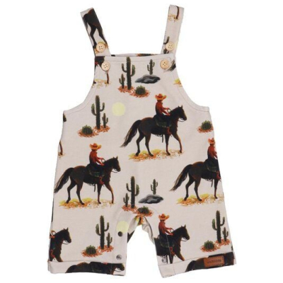 Walkiddy Bio-Baumwoll-Strampler 'The Cowboy' - Beige & Armlos - Nachhaltig & Kids-Friendly - GOTS zertifiziert
