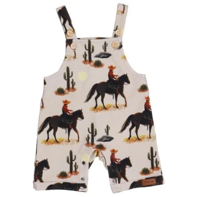 Walkiddy Bio-Baumwoll-Strampler 'The Cowboy' - Beige & Armlos - Nachhaltig & Kids-Friendly - GOTS zertifiziert