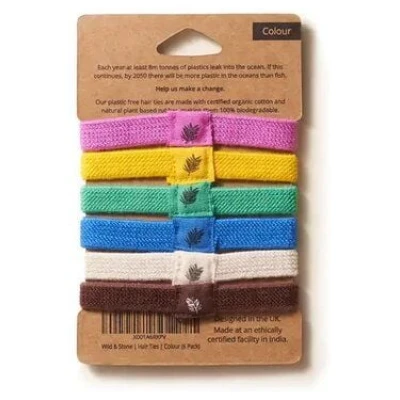 Wild and Stone Haargummis - plastikfrei - 6er Pack
