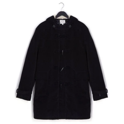 Will's Vegan Shop Duffle Coat aus veganer Wolle mit recyceltem veganem Shearling