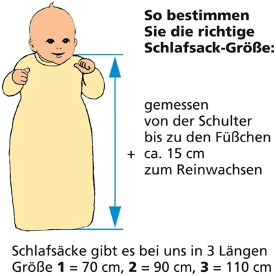 Winterschlafsack Baby, Baumwolle (kbA), "Schäfchen" Gr.1 (70cm)